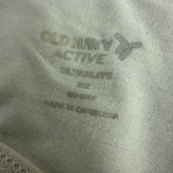 Old Navy Active Womens 2X Cream Long-Sleeve Open Back Design Go-Dry Top - Picture 3 of 8
